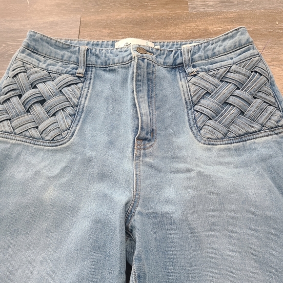 Sam Edelman Marlow Women's Braided High Rise Flare Jeans Size 30 (10) - Picture 4 of 8